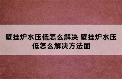 壁挂炉水压低怎么解决 壁挂炉水压低怎么解决方法图